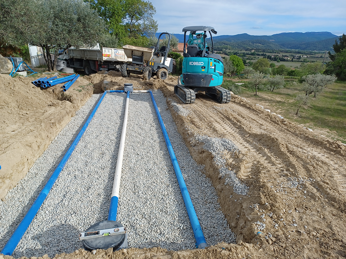 Nos services : Installation assainissement individuel GUILLAUME TP Vaison-la-Romaine