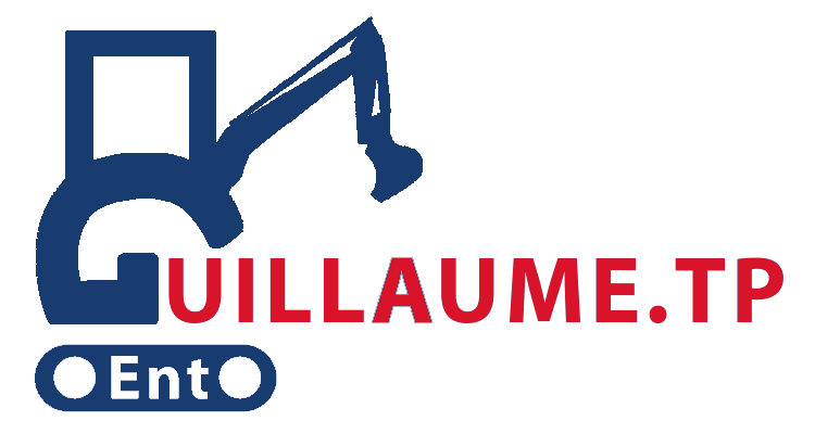 Logo complet Bleu GUILLAUME TP - Vaison-la-Romaine